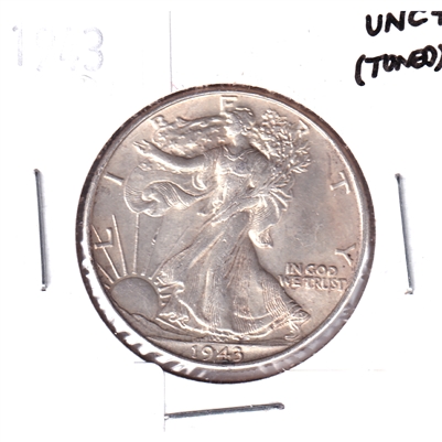 1943 USA Half Dollar UNC+ (MS-62) Toned