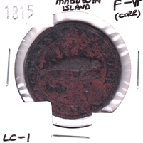 LC-1 1815 Lower Canada Magdalen Island Penny Token F-VF (F-15) Corrosion