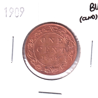 1909 Canada 1-cent Brilliant Uncirculated (MS-63) Cleaned