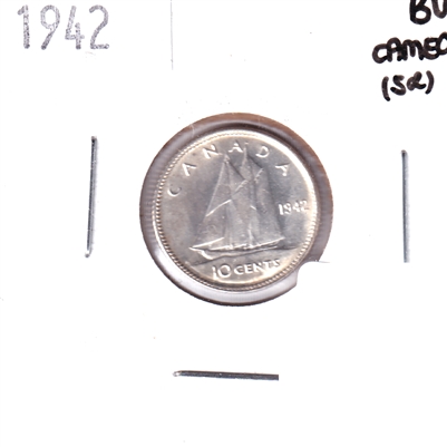 1942 Canada 10-cents Brilliant Uncirculated Cameo (MS-63) Scratched