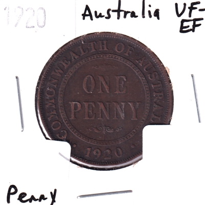 Australia 1920 Penny VF-EF (VF-30)