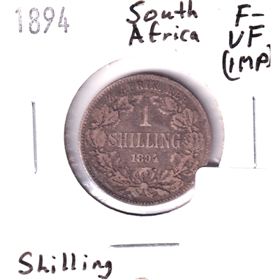 South Africa 1894 Shilling F-VF (F-15) Impaired
