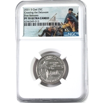 2021 S Crossing the Delaware USA Quarter NGC Certified PF-70 Ultra Cameo, 1st Releases