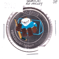 2010 Quatchi Ice Hockey Canada 50-cents Specimen