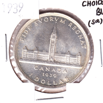 1939 Canada Dollar Choice Brilliant Uncirculated (MS-64) Scratched