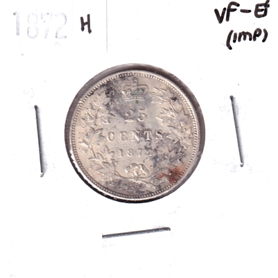 1872H Canada 25-cents VF-EF (VF-30) Impaired