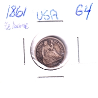1861 USA Half Dime Good (G-4)