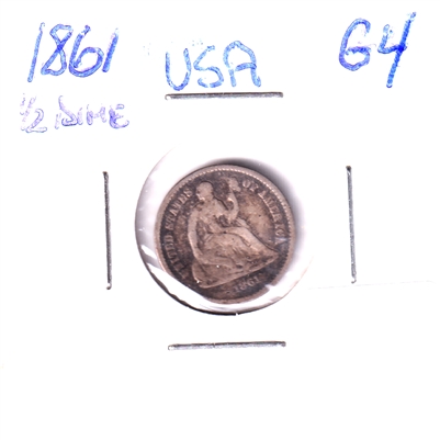 1861 USA Half Dime Good (G-4)