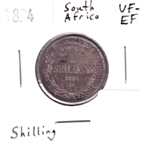 South Africa 1894 Shilling VF-EF (VF-30)