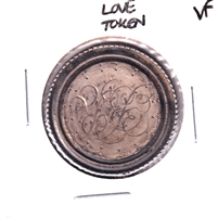 Love Token Engraved on Victorian Canada 50-cents
