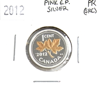 2012 Canada 1-cent Pink Gold Plated Silver Proof (No Tax) Scratched