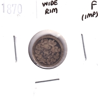 1870 Wide Rim Canada 5-cents Fine (F-12) Impaired