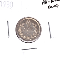 1930 Canada 10-cents AU-UNC (AU-55) Cleaned