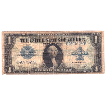 USA 1923 $1 Note, FR#238, Silver Certificate, Woods-White, Fine (F-12) Damaged
