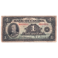 BC-1 1935 Canada $1 Osborne-Towers, English, Series B, F (Soiling)