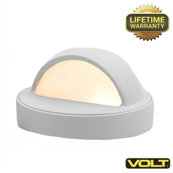 White Deck Light Solid Brass Post Light