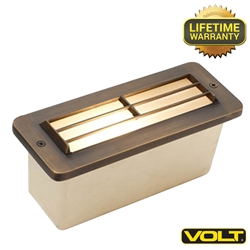 Brass Bunker Louvered Step Light