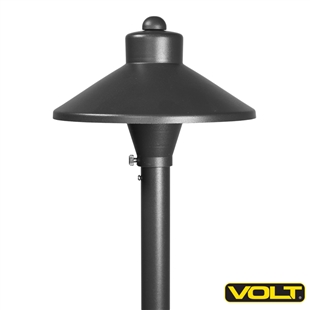 China Hat 7" Path & Area Light (Aluminum, Black finish)