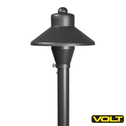 China Hat 5" Aluminum Path & Area Light (Black) | 12V Landscape Lighting