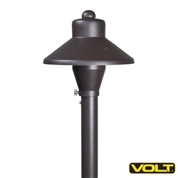 China Hat 5" Path & Area Light (Aluminum, Bronze Finish) | 12V Landscape Lighting