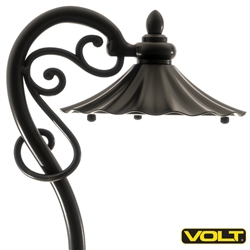 Elegant Harp Path & Area Light (Aluminum, Black) | Low Voltage Landscape Lighting
