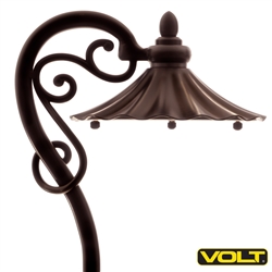 Elegant Harp Path & Area Light (Aluminum, Bronze) | Low Voltage Landscape Lighting