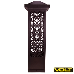 Scroll Tower Brass LED 26" Bollard Light