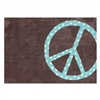 Peace Sign - Peace Dot 5 ft x 7 ft Hand Tufted Room Rug