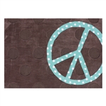 Peace Sign - Peace Dot 5 ft x 7 ft Hand Tufted Room Rug