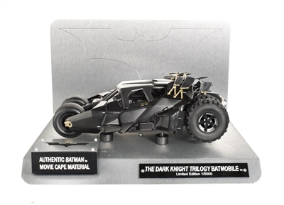 Dark Knight Trilogy Batmobile 1:18 with cape swatch