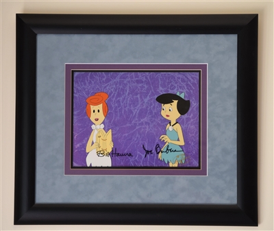 Flintstones Hanna Barbera production cel signed animation Fred Barney