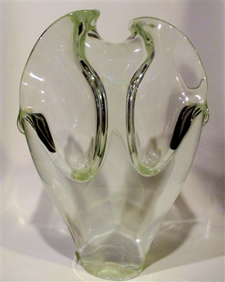 David Lotton Art Glass Sculpture
Beautiful
Clear with Veil
Aprox Size 11.75 by 3.5 by 8.5
Signed David Lotton
Dated 2008
Shape is taller that the pic looks.
This is Great to show on a light box.