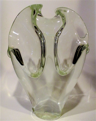 David Lotton Art Glass Sculpture
Beautiful
Clear with Veil
Aprox Size 11.75 by 3.5 by 8.5
Signed David Lotton
Dated 2008
Shape is taller that the pic looks.
This is Great to show on a light box.