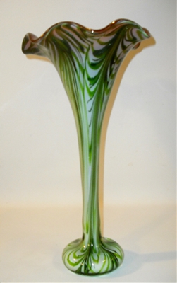 Charles Lotton  Aventurine Green Flower Form with Red Interior
The Flower is one of the Most Popular shapes of vases.
Museum Quality.