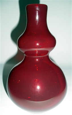 Charles Lotton Selenium Red
Transparent Gord Shaped Vase

Aprox Size 7 by 4.5
Signed Charles Lotton
Dated 2012