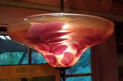 Daniel Lotton Pendant Chandelier
Sunset with Pink Cactus Flowers
Size 8 by 16 Drop from ceiling 21
Signed by Daniel Lotton Dated 2019
This is the Ultimate piece of art glass.