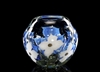 Daniel Lotton Bowl 
Large Crystal Bowl with Double Cynthia Flowers
â€‹Back Flower is Blue with White Specks
â€‹Front Flower is Blue.
â€‹This is the Very First I have had with the Specks in the Blue flower.