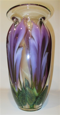 Daniel Lotton Large Crystal Vase Purple Tuliptokiss