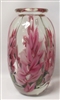 Daniel Lotton Vase Large Clear Pink Cactus Flower