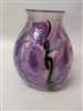 Daniel Lotton Crystal Vase with Lavender Flower Iridescent