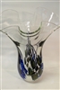 Timothy Lotton Sculptured Vase Blue Bleeding Hearts