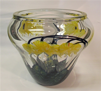 Timothy Lotton Magnum Bowl Yellow Bleeding Hearts