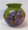 Daniel Lotton  Mandarin Yellow Bowl Purple Cactus Flower