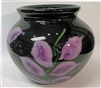 Daniel Lotton Black Bowl Purple Cactus Flower