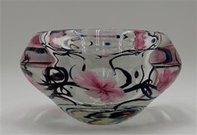 Timothy Lotton Bowl Pink Cherry Blossoms