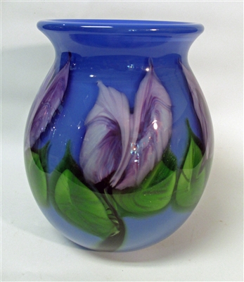 Daniel Lotton Vase Periwinkle Blue Purple Flower