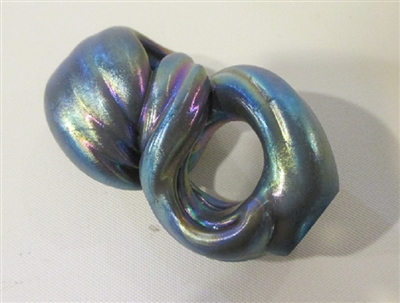 Charles Lotton Iridescent Blue
Glass blown and twisted by Charles Lotton
Charles started making these in aprox the 70's
Size 2 by 1