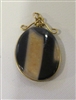 David Lotton Art Glass Pendant
Group was made by David in 1985 Signed or Initialed by David
â€‹Glass cut and polished and wrapped in gold wire.
Each Pendant is One of a Kind.
Size of glass .75  by .50