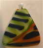 Kim Lotton Art Glass Pendant
Glass was hand blown by David Lotton
Pendant cut and polished with silver catch added by
Kim Lotton.
Each Pendant is One of a Kind.
Each is shipped with a leather neck band.
Size of glass 2 by 1.5