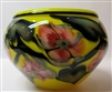 Charles Lotton Yellow Multi Flora Bowl Pink Flowers